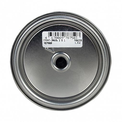 Грунт-эмаль по ржавчине Panzer, гладкая, полуглянцевая, 1,9 кг, черная фото