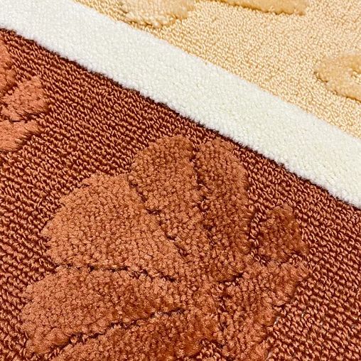 Коврик для ванной L Cadesi Lemis, полипропилен, 50 x 80 см, кремовый/оранжевый фото