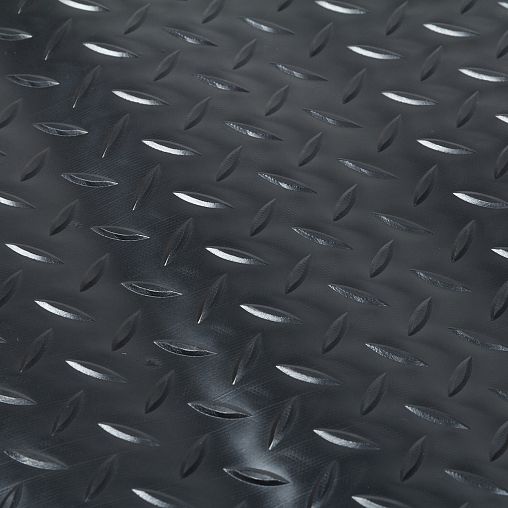 Коврик-дорожка SunStep Рифленый, ПВХ, 0,9 x 12 м, черный фото