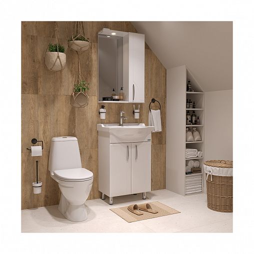 Унитаз напольный ободковый Sanita Идеал Стандарт, 61,8 x 34 x 77 см, белый фото