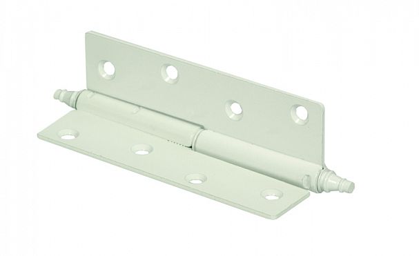 Петля накладная Домарт ПН-85, правая, с фигурным запятником, белая фото