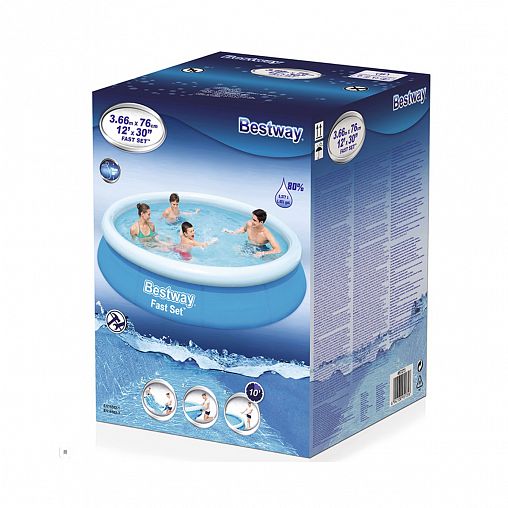 Бассейн надувной Bestway, 366 x 76 см, 5377 л фото