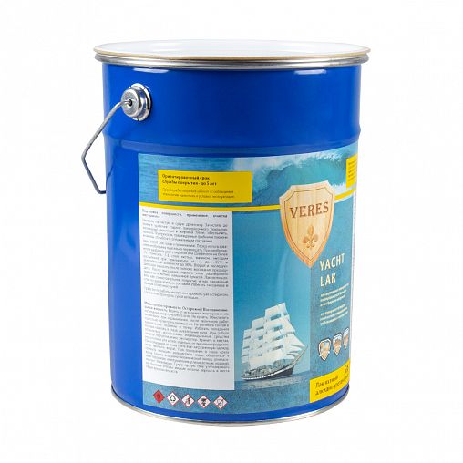 Лак яхтный Veres, алкидно-уретановый, матовый, 5 л фото