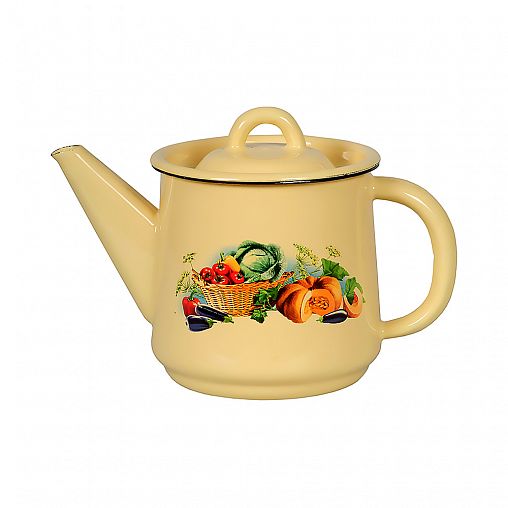 Чайник эмалированный СтальЭмаль, 1 л, с декором фото