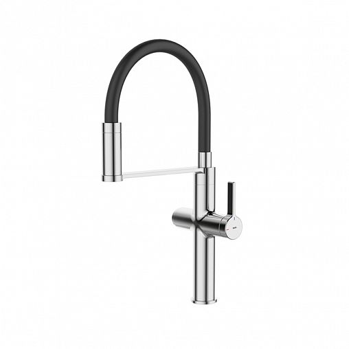 Смеситель для кухни IDDIS Ikon, с гибким изливом и подключением к фильтру, хром фото