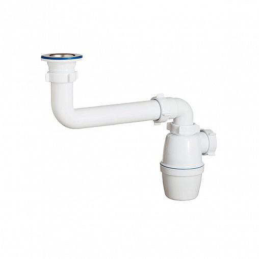 Сифон бутылочный Orio, 1 1/2" x 40 мм, со смешенным сливом фото