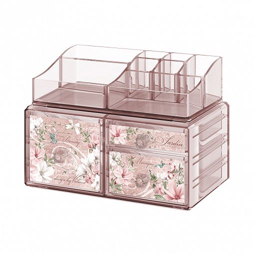 Органайзер для косметики и аксессуаров Valiant Jardin, 23,4 x 15,3 x 10,8 см + 22,3 x 12,7 x 6 см фото