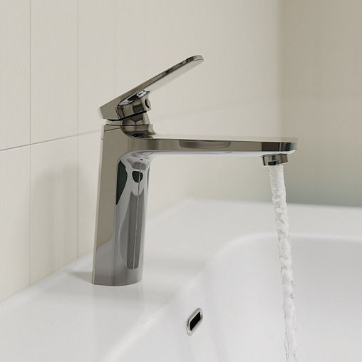 Смеситель для раковины с коротким изливом IDDIS Ever, хром фото