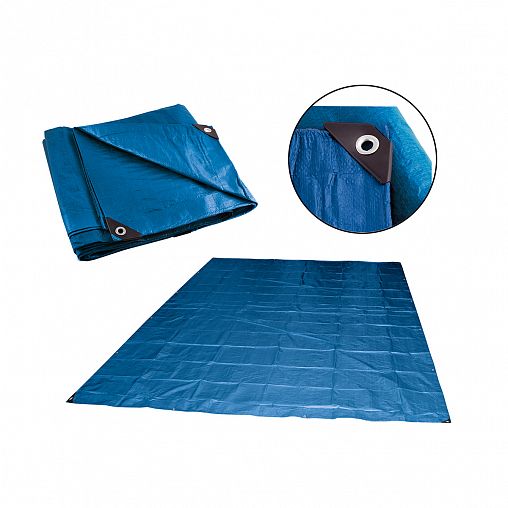 Тент универсальный защитный Ecos 4 x 8 м (60 г/м²) фото