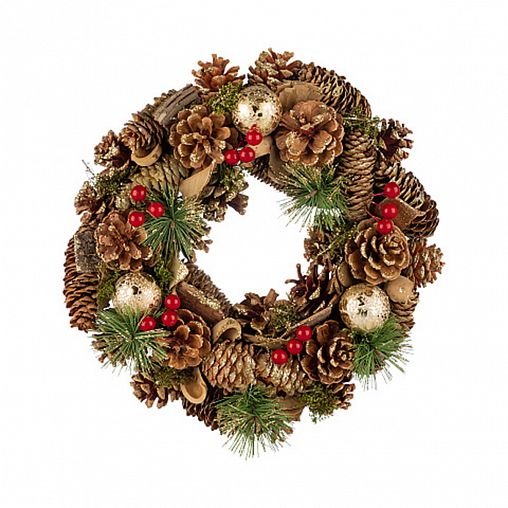 Венок новогодний Волшебная страна SYSGZSB- 4623053, d 30 см фото