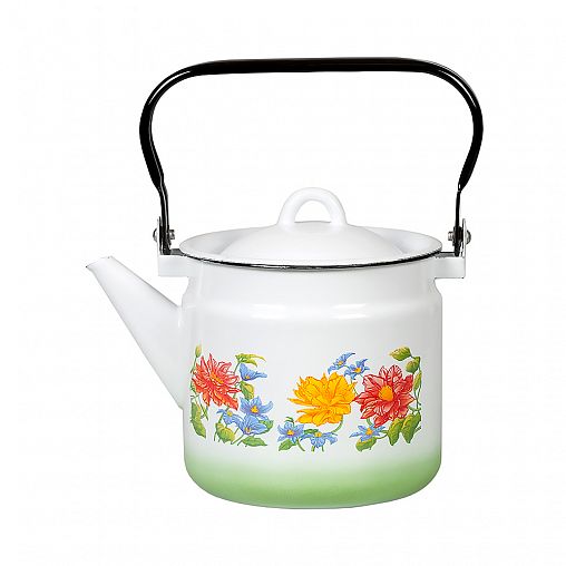 Чайник эмалированный СтальЭмаль 1С25Я, 2 л, с декором фото