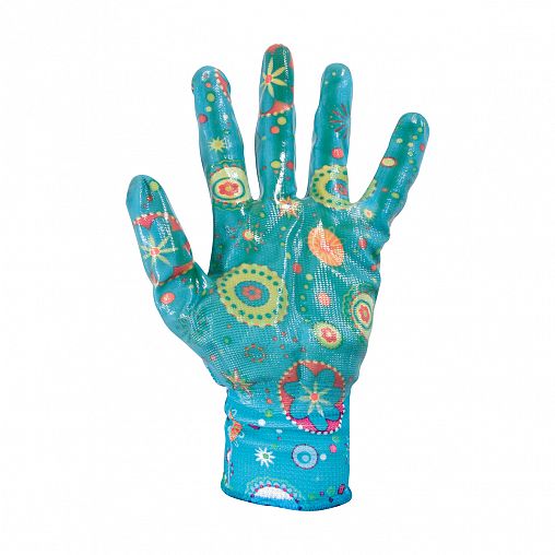 Перчатки садовые Park, с нитрилом, размер S, голубые фото