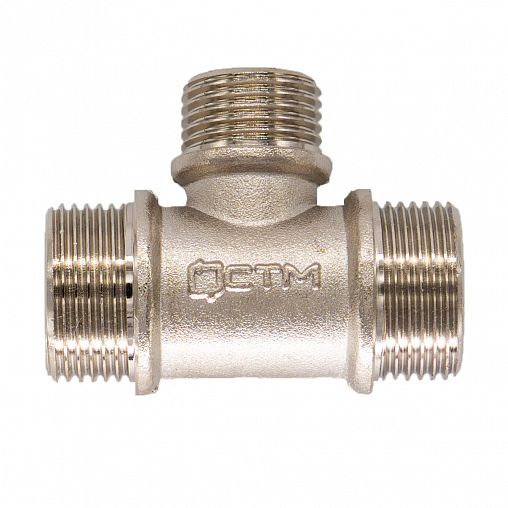 Тройник переходной СТМ CRTF0114, 3/4" x 1/2" x 3/4", наружная резьба, латунь фото