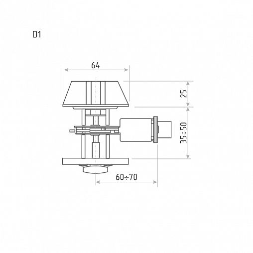 Замок врезной Нора-М D1, ключ/фиксатор, 3 ключа, старая бронза фото