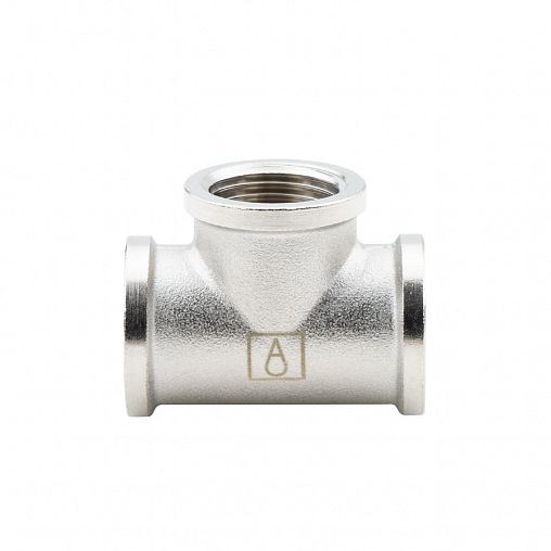Тройник латунный никелированный Alato внутренняя резьба 1/2" фото
