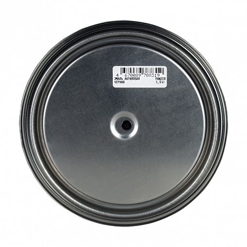 Эмаль акриловая Panzer, полуглянцевая, 1,9 кг, черная фото