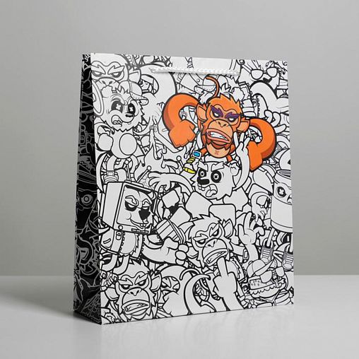 Пакет подарочный Доступные Радости Граффити, ламинированный, 23 х 27 х 8 см фото