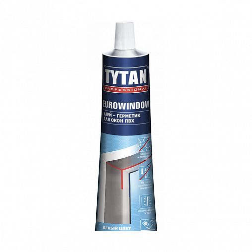 Клей-герметик для окон ПВХ Tytan Professional Eurowindow, 180 г, белый фото