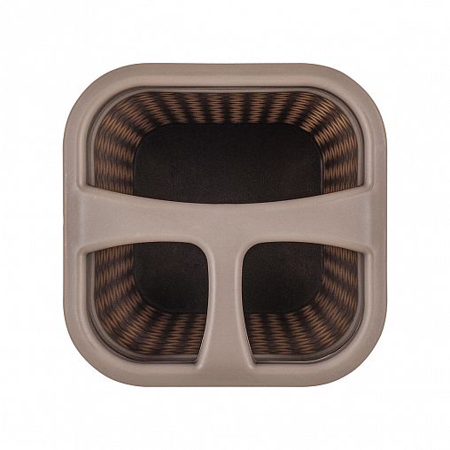 Стакан для зубных щеток Plast Team Oslo, с разделителями, шоколадный мокко фото