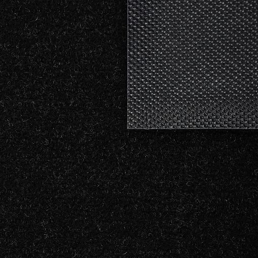 Коврик придверный Vortex Trip, влаговпитывающий, ребристый, 90 x 120 см, черный фото