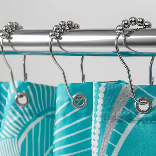 Кольца для штор в ванную Рыжий кот, хром, 12 шт фото