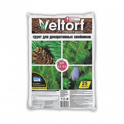 Грунт Veltorf для декоративных хвойников, 25 л фото
