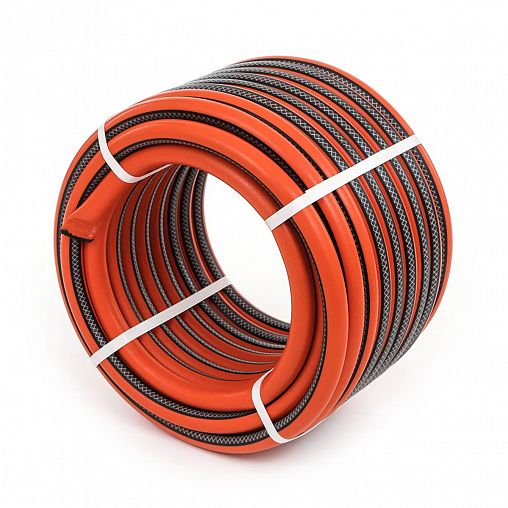 Шланг для полива армированный Жук Классик, 3 слоя, 1/2", 50 м, черный фото