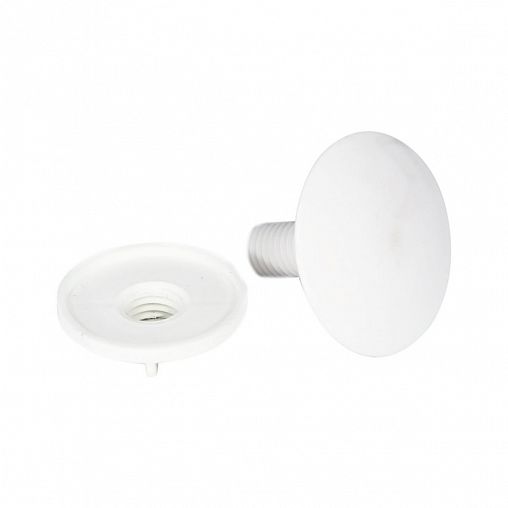 Заглушка для раковины MasterProf, 50 мм, белая фото