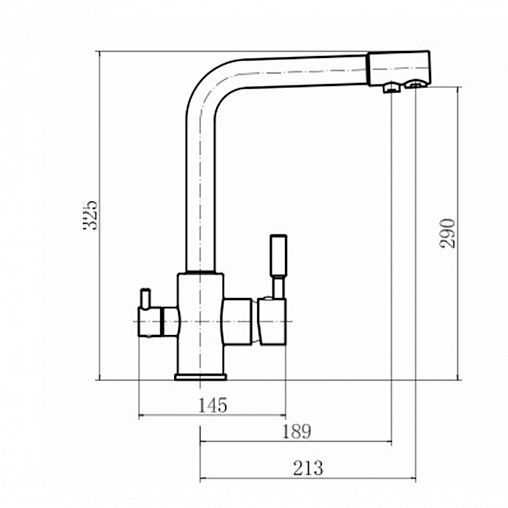 Смеситель для кухни Fashun A4352-7, с подключением к фильтру, черный фото