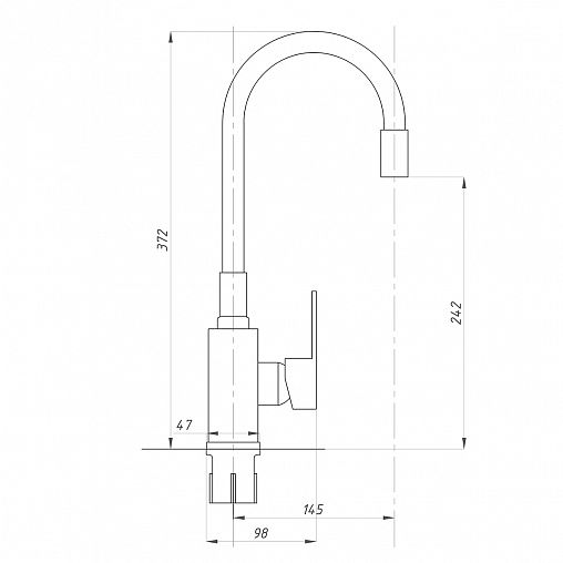 Смеситель для кухни Tsarsberg TSB-732-BL02, с гибким изливом, черный/хром фото