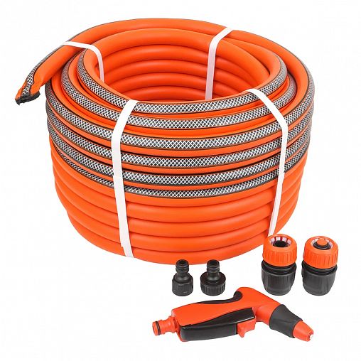 Набор для полива Жук, шланг Классик 3/4", 25 м, фитинги, пистолет Эрго фото