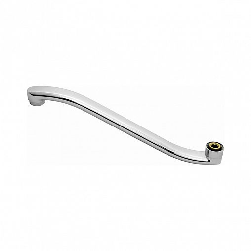 Излив для смесителя для ванной Профсан PSM-1200-40S, плоский, S-образный, 400 мм, хром фото