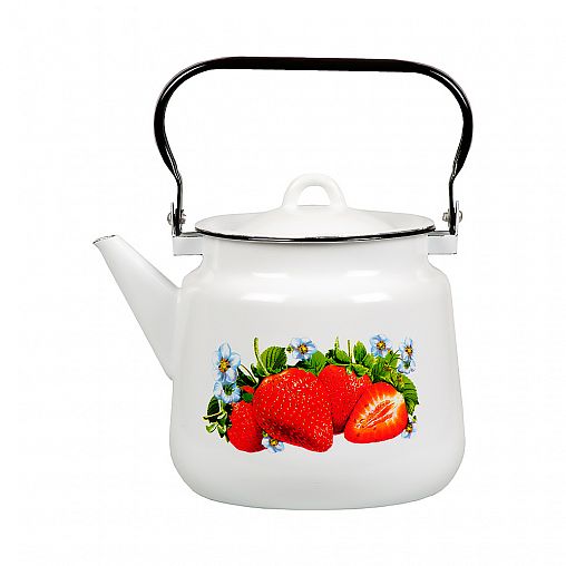 Чайник эмалированный СтальЭмаль, 3,5 л, с декором фото