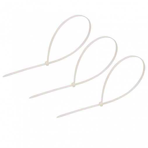 Хомут-стяжка Rexant, нейлон, 7,6 x 600 мм, 100 шт, белый фото