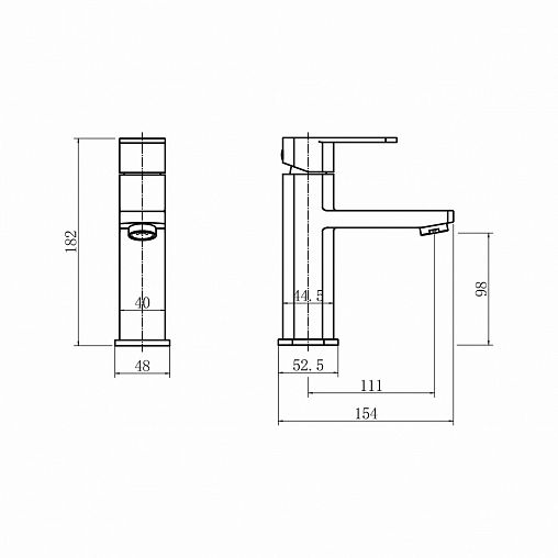 Смеситель для раковины с коротким изливом Fashun A51120-21, бронза фото