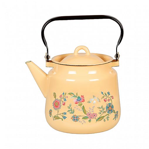 Чайник эмалированный СтальЭмаль, 3,5 л, с декором фото