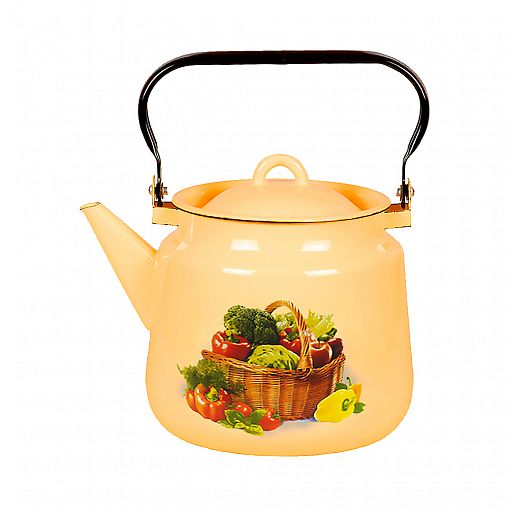 Чайник эмалированный СтальЭмаль, 3,5 л, с декором фото