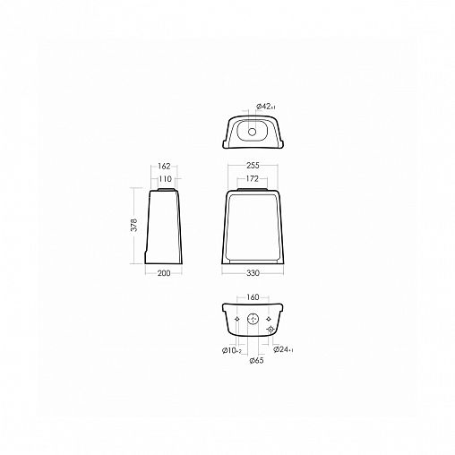 Унитаз напольный ободковый Sanita Самарский Стандарт, 65,3 x 35 x 81 см, белый фото