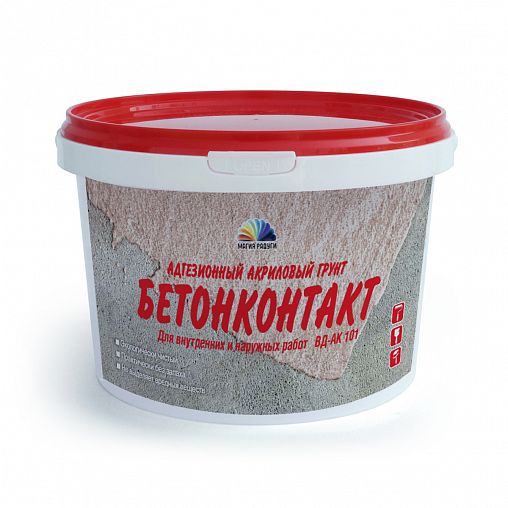Грунтовка адгезионная бетон-контакт Магия Радуги ВД-АК-101, 3 кг фото