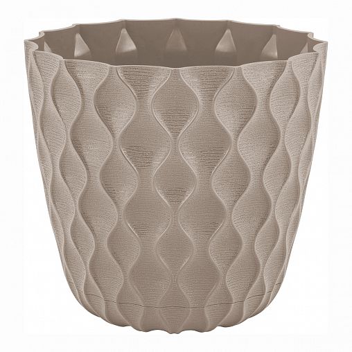 Горшок для цветов InGreen Wave, с поддоном, 0,65 л, французский платан фото
