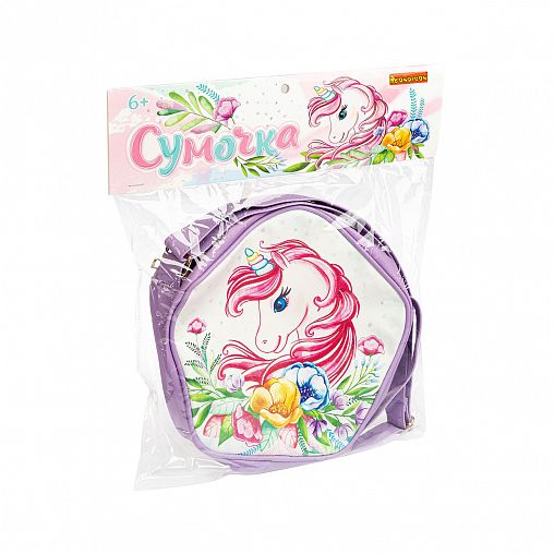 Сумочка Bondibon Сказочный Единорог, искусственная кожа, 24 x 24 см фото