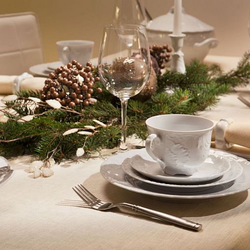 Тарелка обеденная Cmielow Рококо, фарфоровая, d 25 см фото