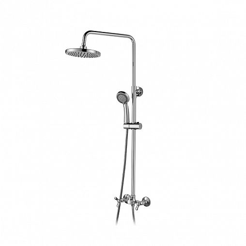 Душевая система с тропическим душем Rossinka Q02-45, со смесителем, хром фото