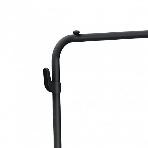 Вешалка напольная гардеробная Nika ВГ2, 2 полки, 151 x 82 x 38,5 см, черный фото