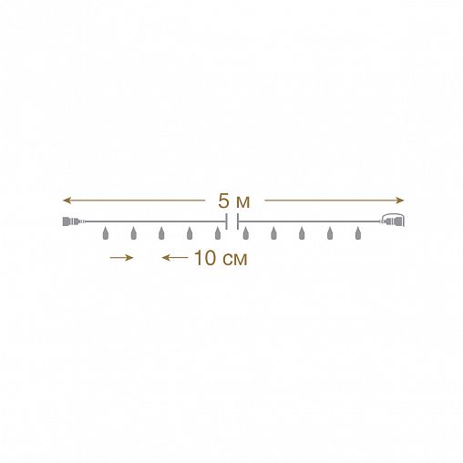 Электрогирлянда-конструктор Vegas Нить, 48 LED ламп, 5 м, красная фото