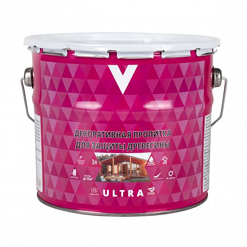 Декоративная пропитка для дерева V Ultra, шелковистая полуматовая, 3 л, дуб фото