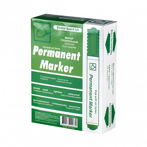 Маркер строительный, зеленый фото