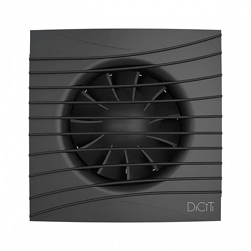 Вентилятор осевой вытяжной DiCiTi Silent 4C Matt black, с обратным клапаном, D 100, 8,4 Вт фото