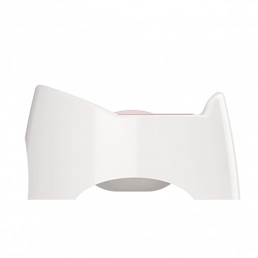 Горшок детский Plast Land Малышок с крышкой, белый/розовый фото