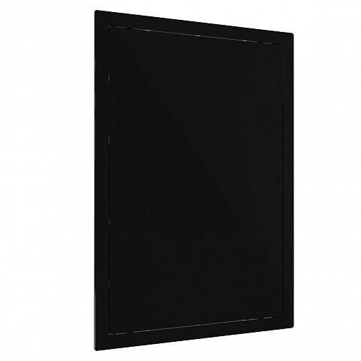 Люк-дверца ревизионная Evecs L3030N black, нажимная, с фланцем 300 x 300 мм, 327 x 327 мм фото